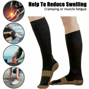 Copper Compression Socks 20–30 mmHg (6 Pairs)